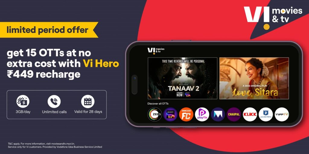 Vi launches ‘Super Pack’ at Rs 175, revolutionizes OTT access for prepaid customers