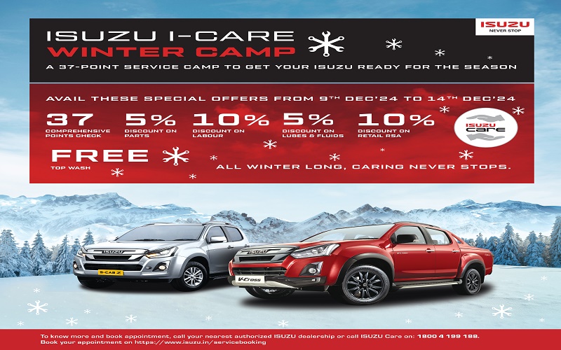 ISUZU launches nation-wide winter service camp for D-MAX pickups and SUVs