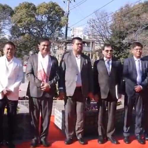 Assam CM Himanta Biswa Sarma pays homage at Gandhi statue in Tokyo