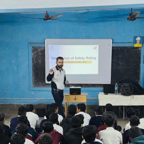 Honda Motorcycle and Scooter India conducts road safety awareness drive in Bahula