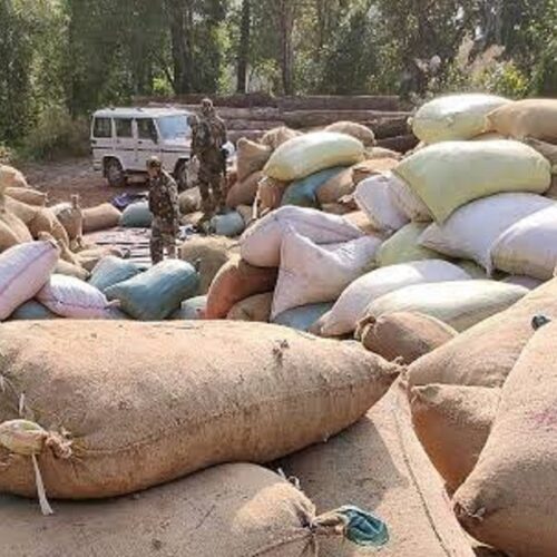 Sized betel lying in hoards at Assam police station