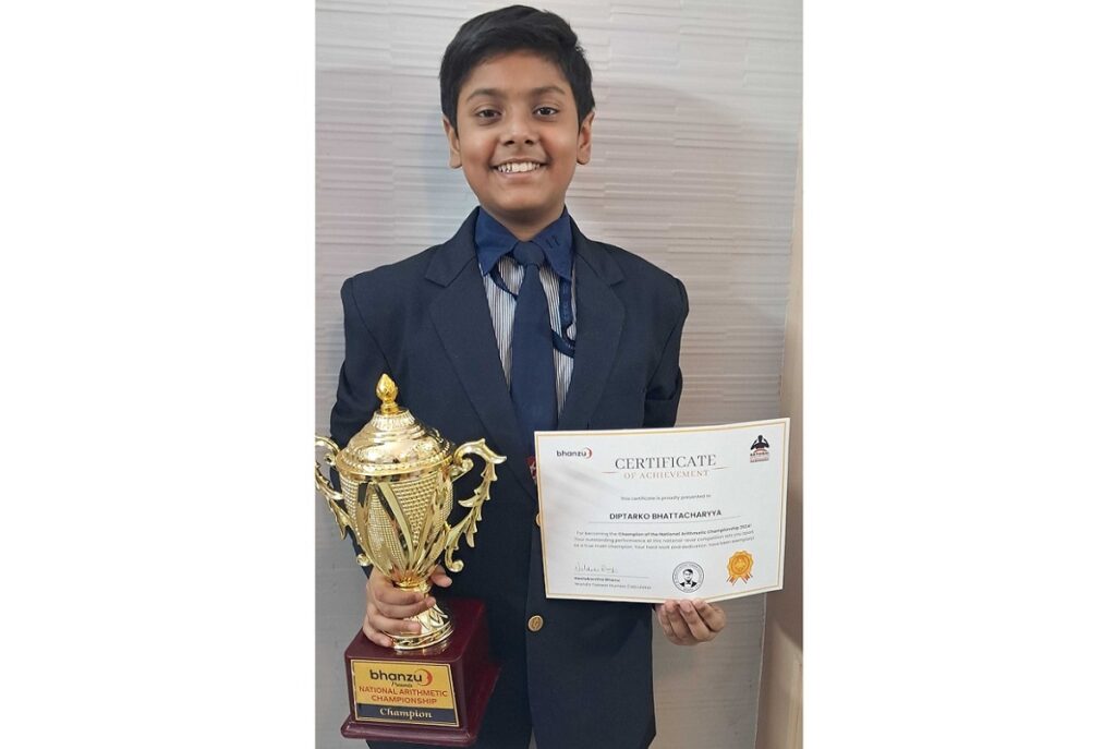 West Bengal’s Diptarko Bhattacharyya wins National Arithmetic Championship