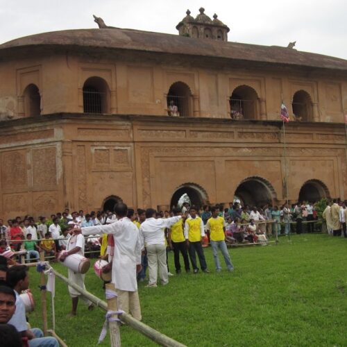 The mood of celebration permeates Rang Ghar on the first day of Bohag